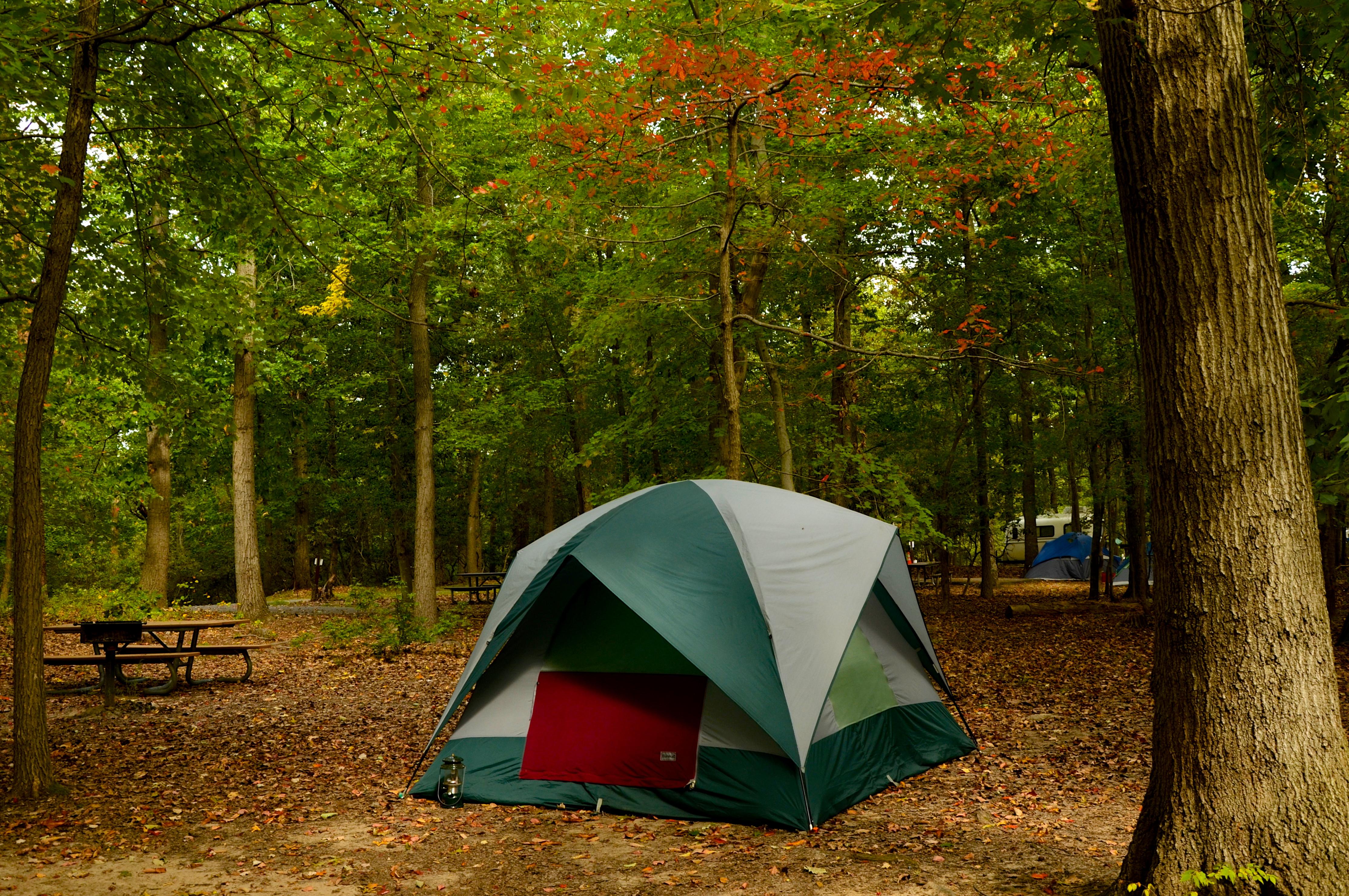 Tent in the Greenbelt Park campground