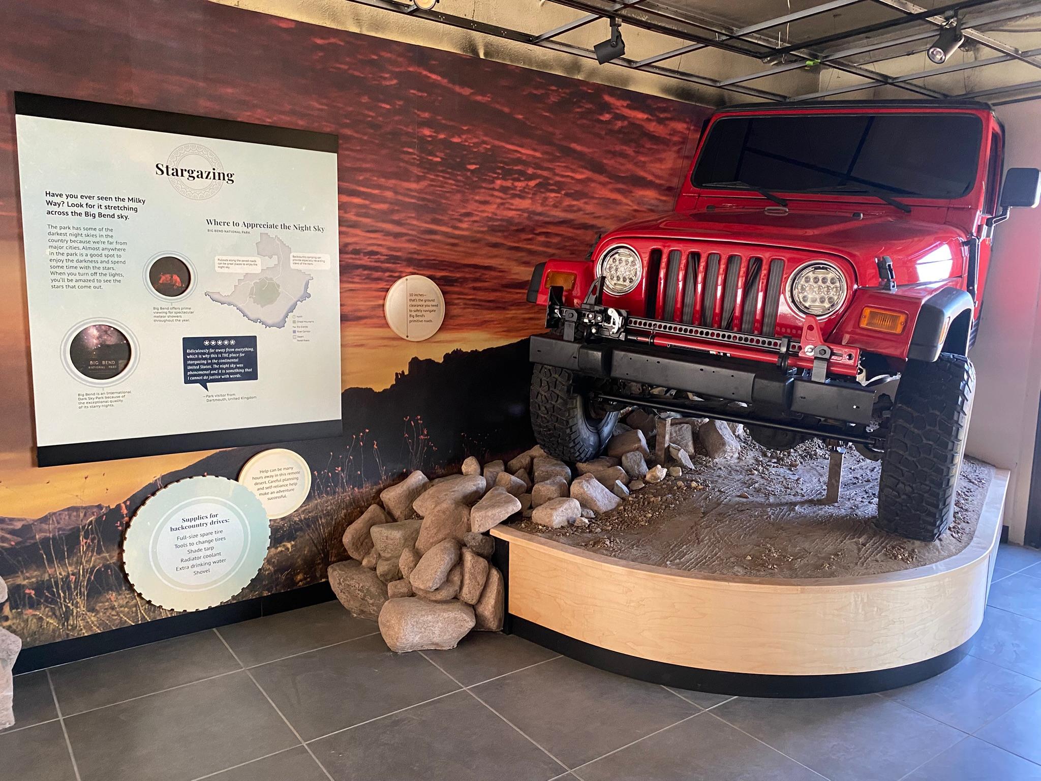 Persimmon Gap exhibits provide information on exploring Big Bend NP