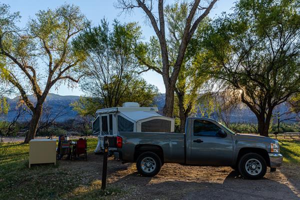 Campers enjoying Cottonwood Campground