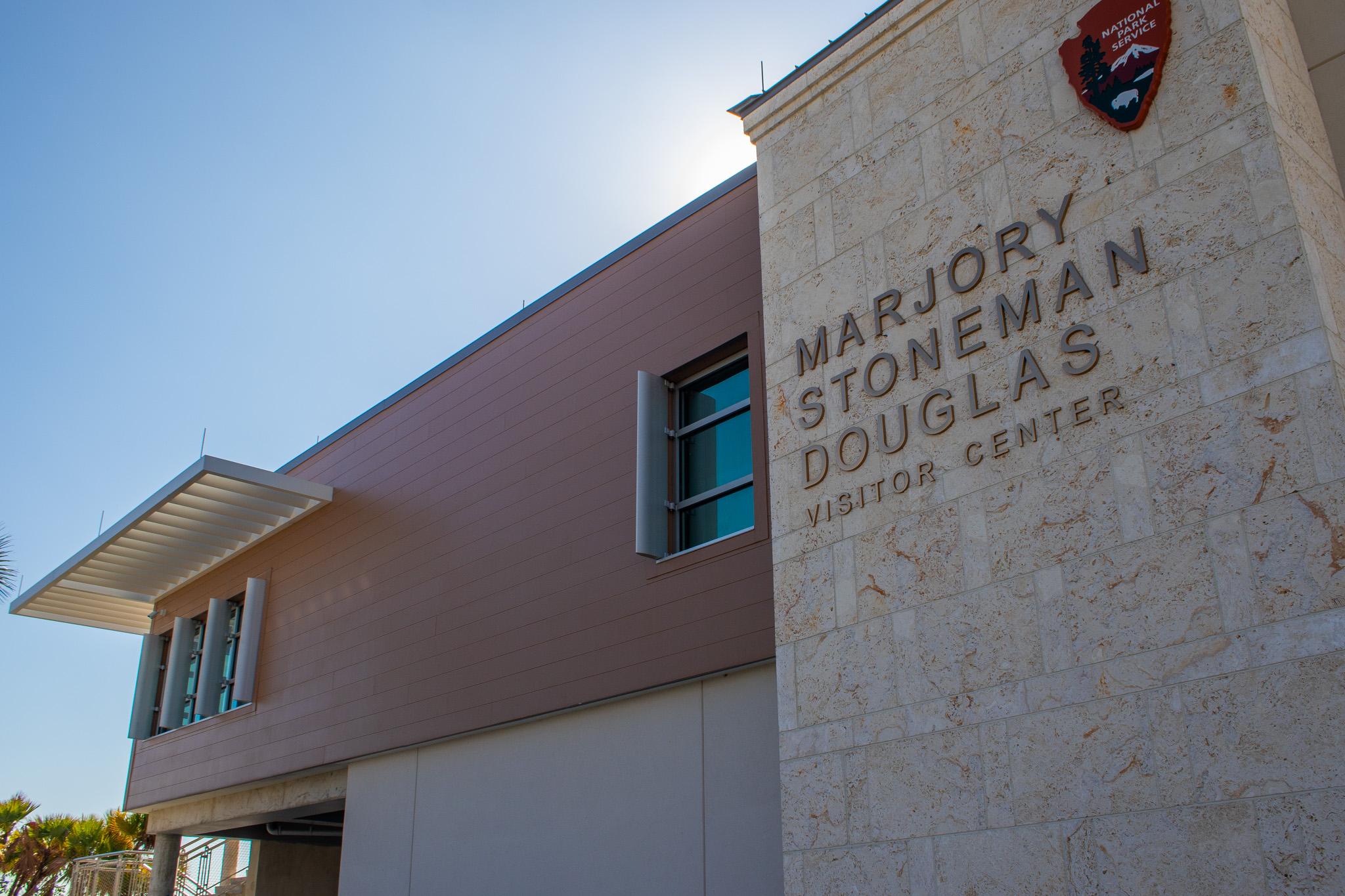 Marjory Stoneman Douglas Visitor Center exterior sign.