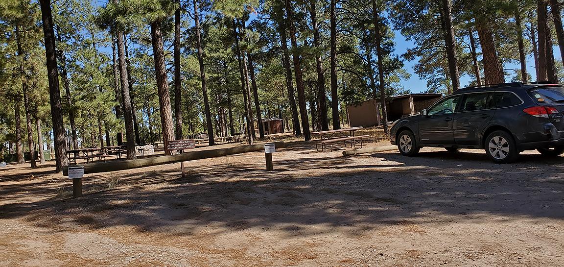 Parking at Ponderosa Campground