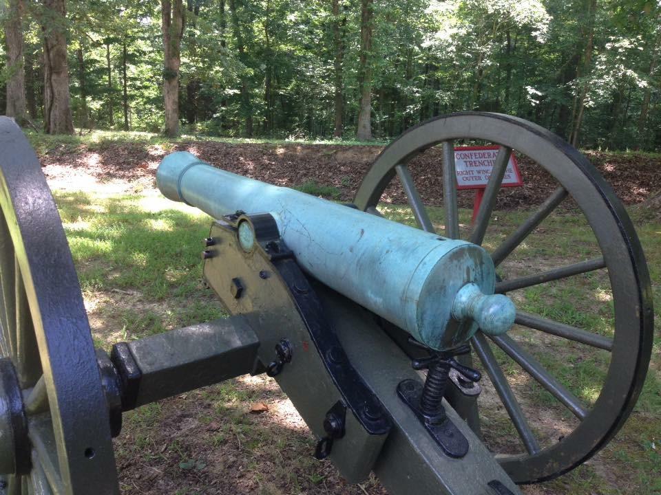 Confederate earthworks.