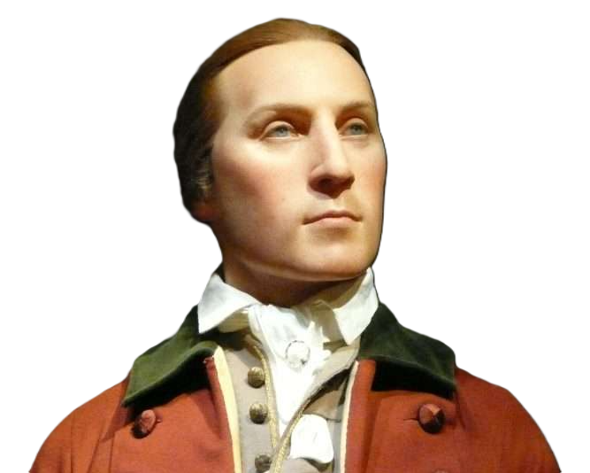 Image of a Caucasian male with a red coat gazing into the distance