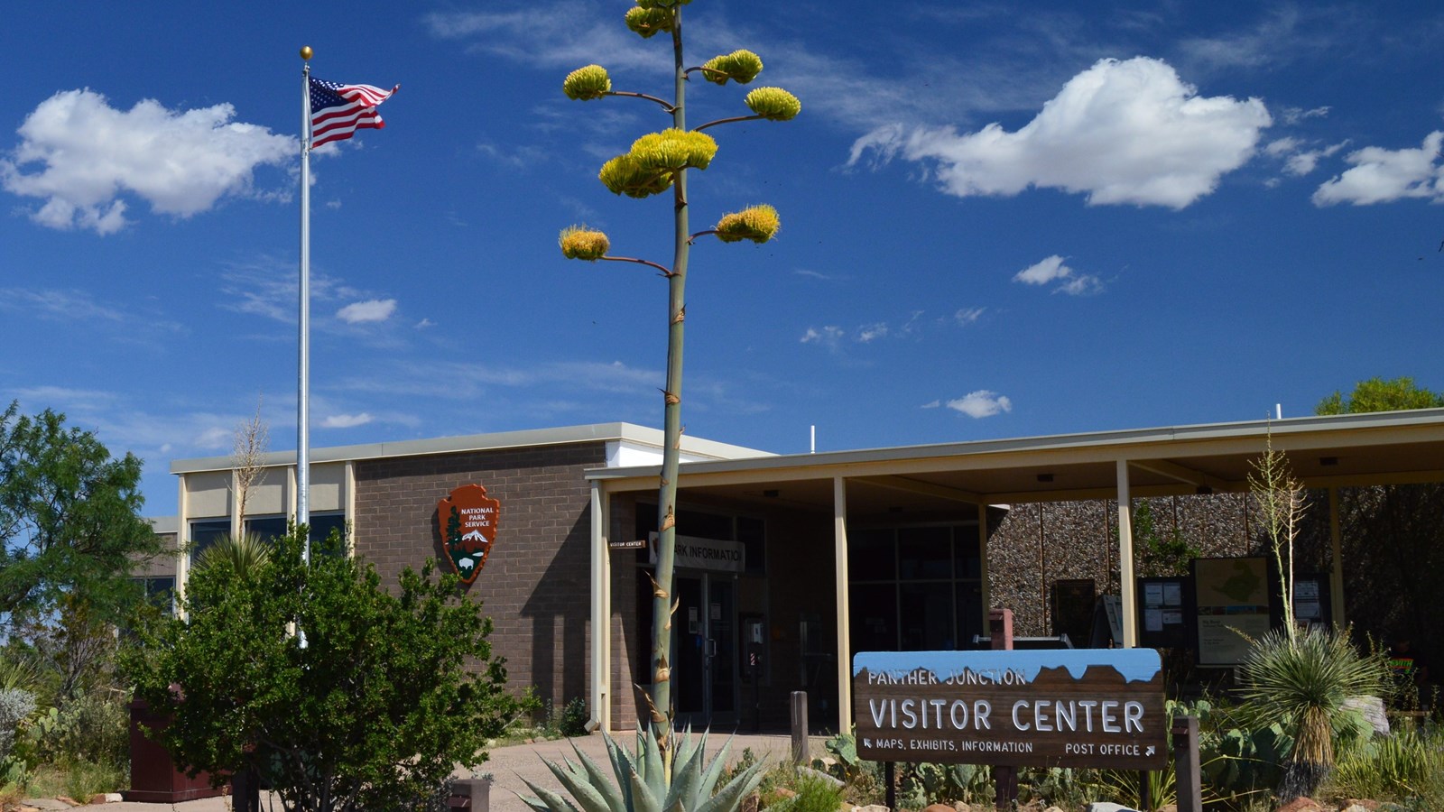 Panther Junction Visitor Center entrance at Big Bend National Park