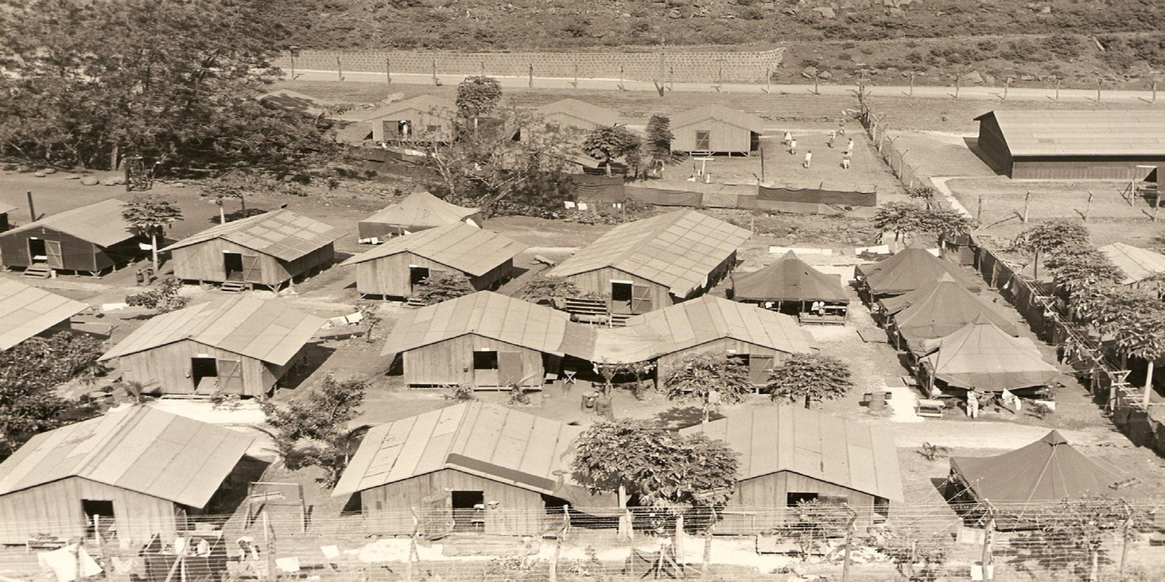 An overview of the American Internee barracks