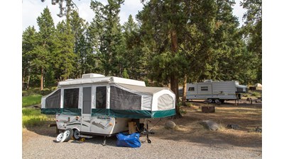RVs at the Tower Fall Campground