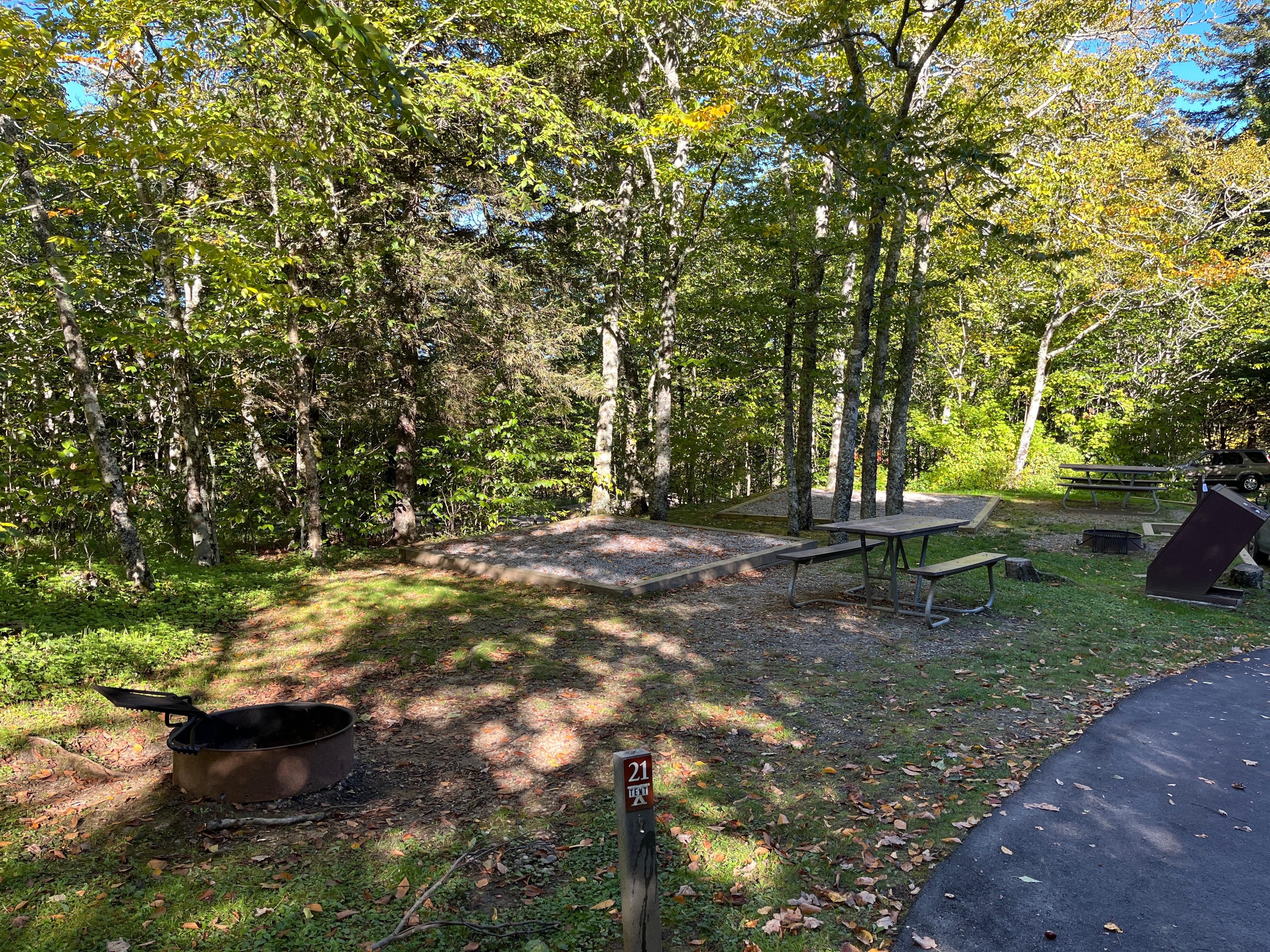 Some campsites are specifically designated for tents only.