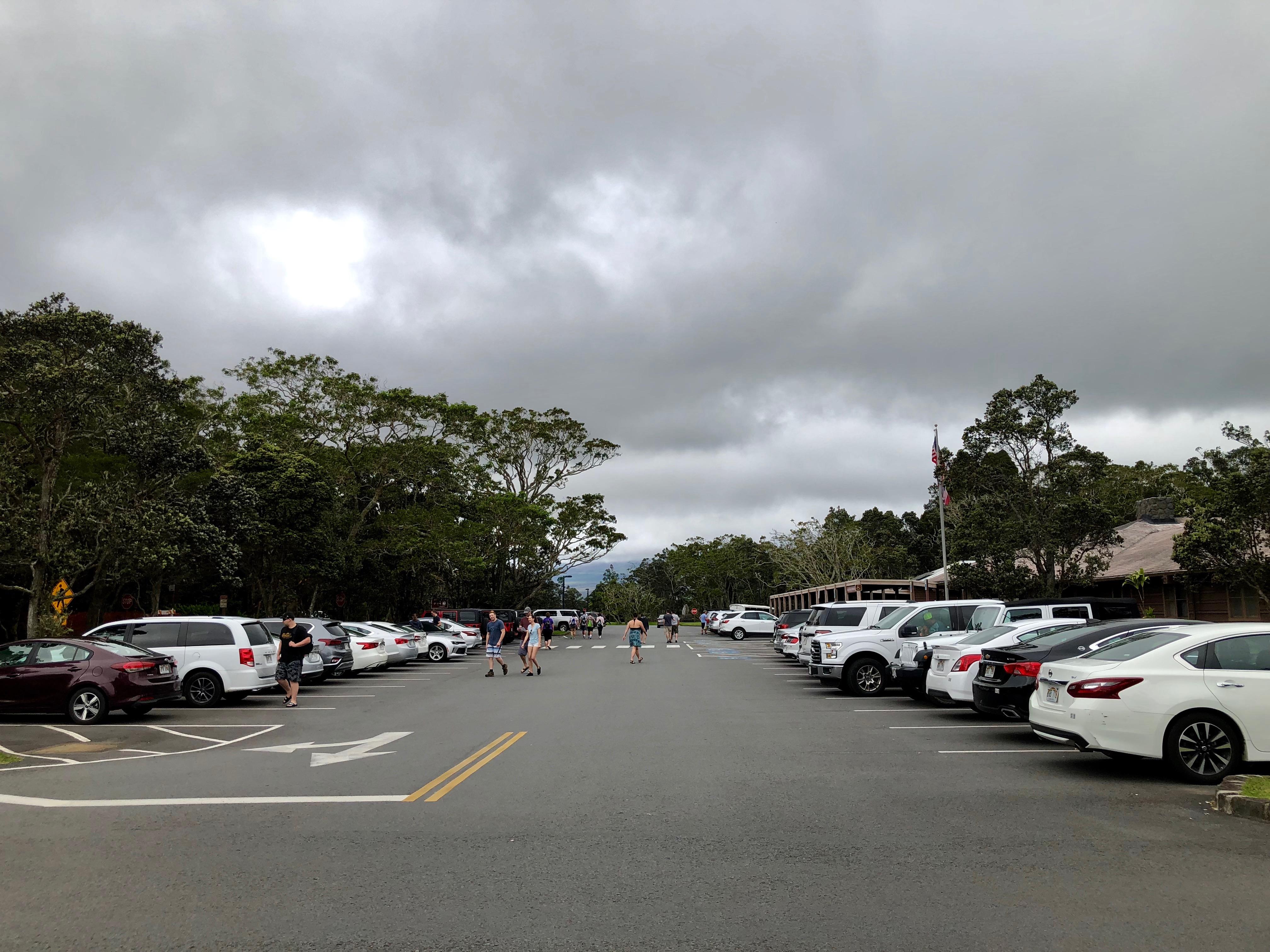 Parking at Kīlauea Visitor Center