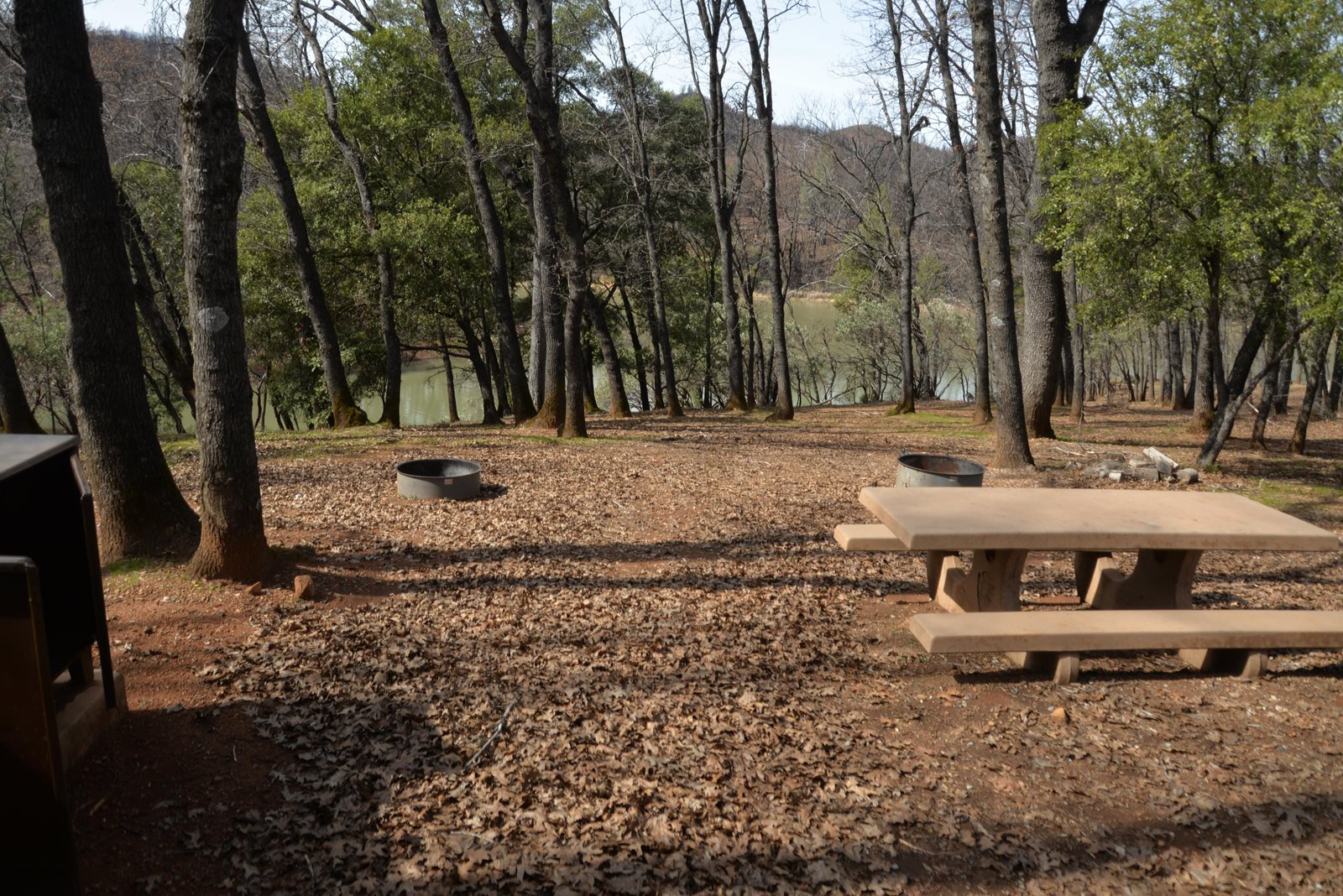 Fire rings at Dry Creek Group Campground, Whiskeytown