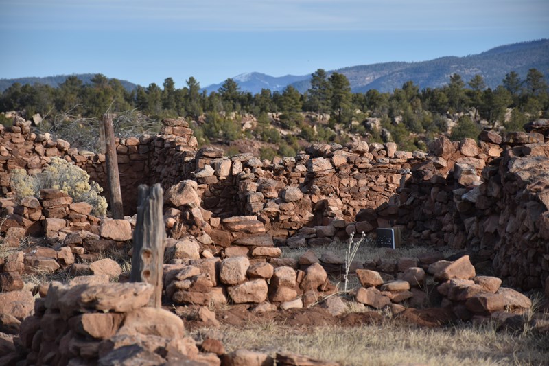 South Pueblo A grid of partial stone walls
