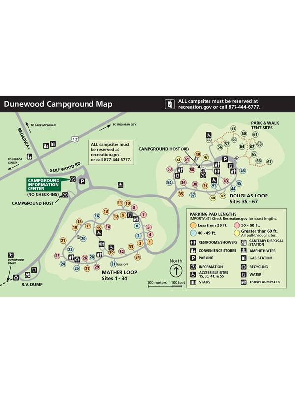 Dunewood Campground Site Map