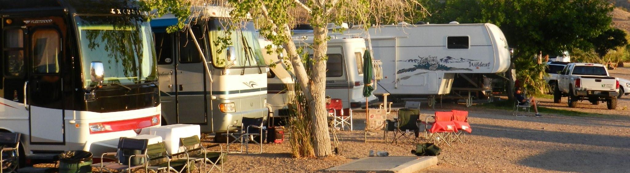 RV sit lined up