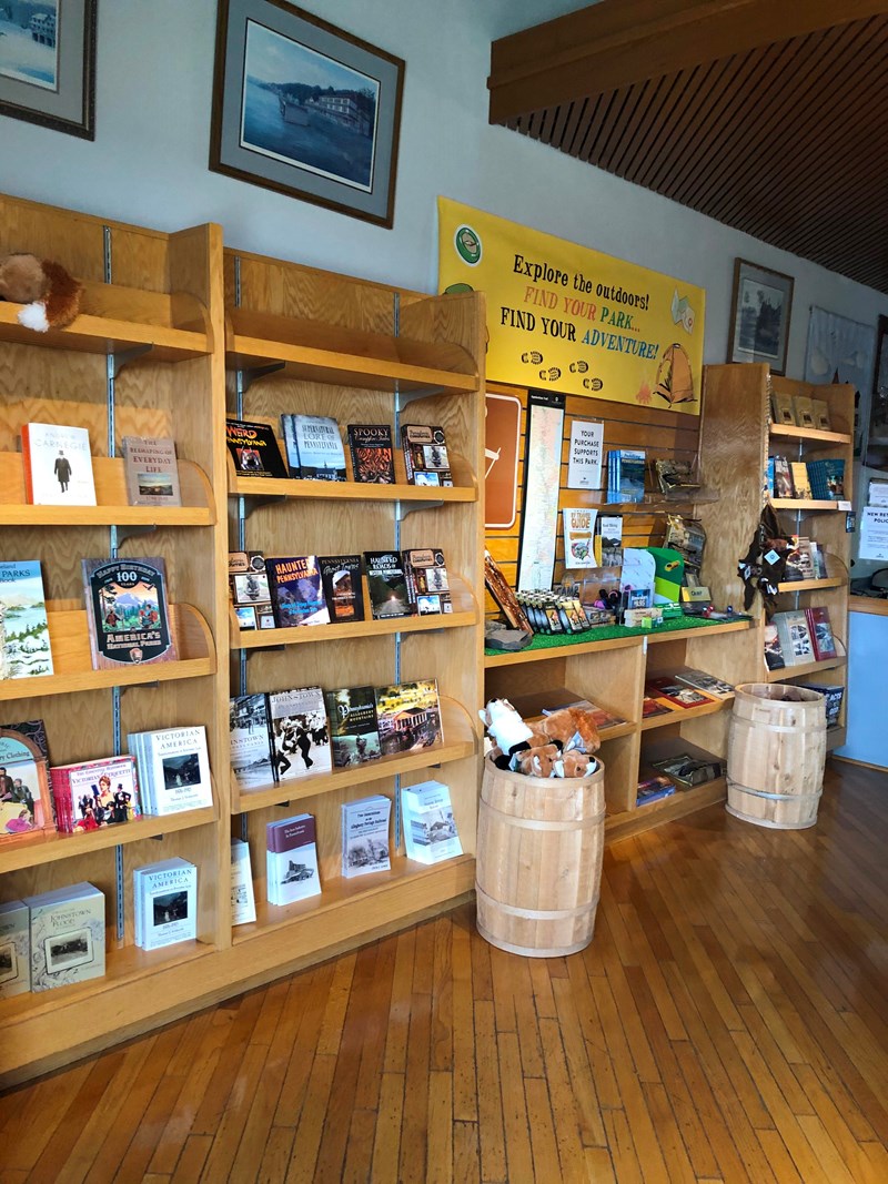 The Visitor Center bookstore has many items available for purchase. Bookstore