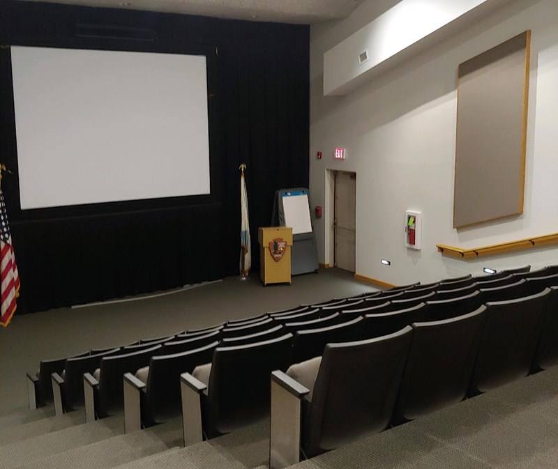 The theater features a 20 minute park movie. Theater