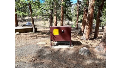 Metal Food Storage Locker in a campsite