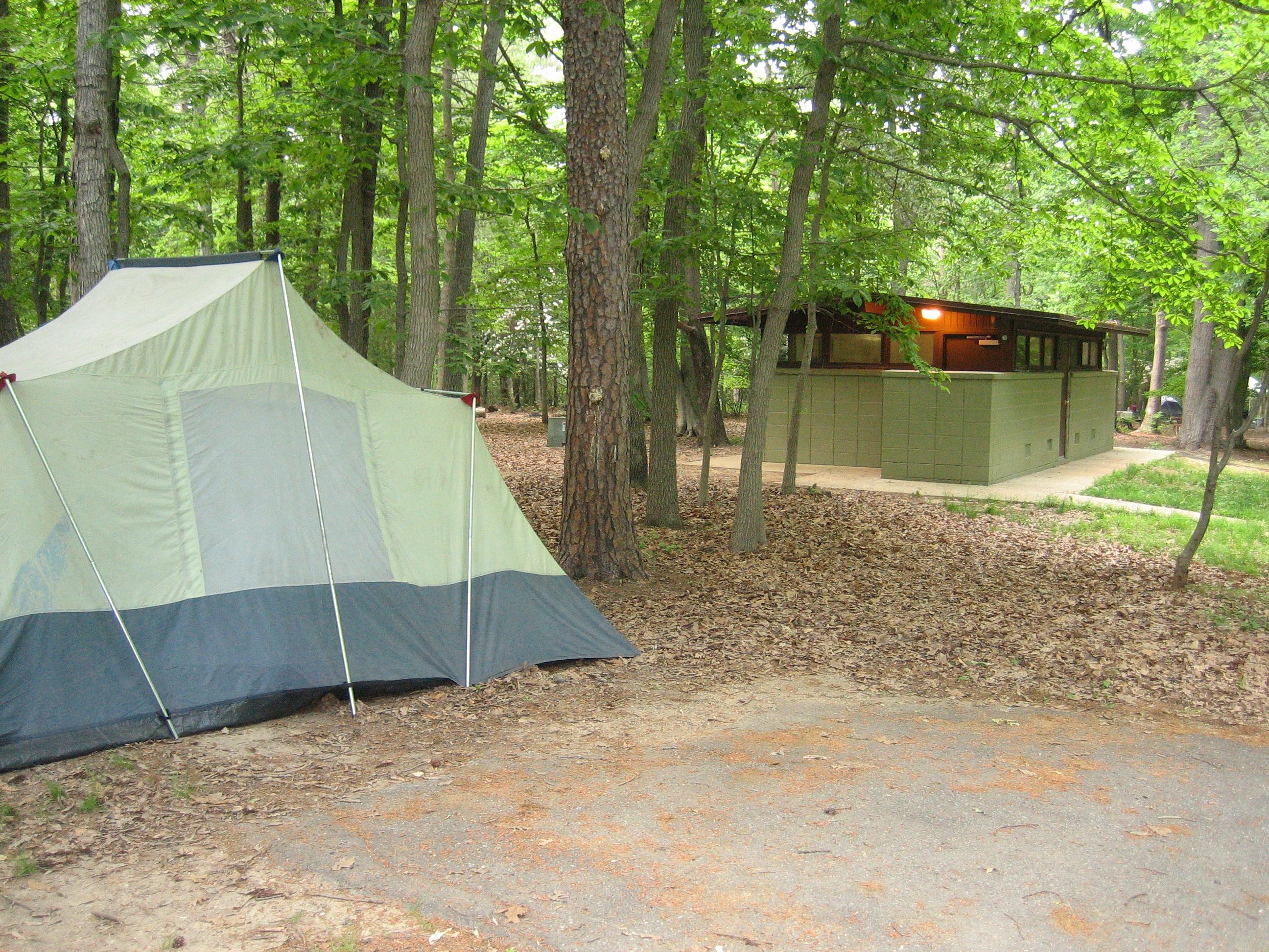 tent in the campground