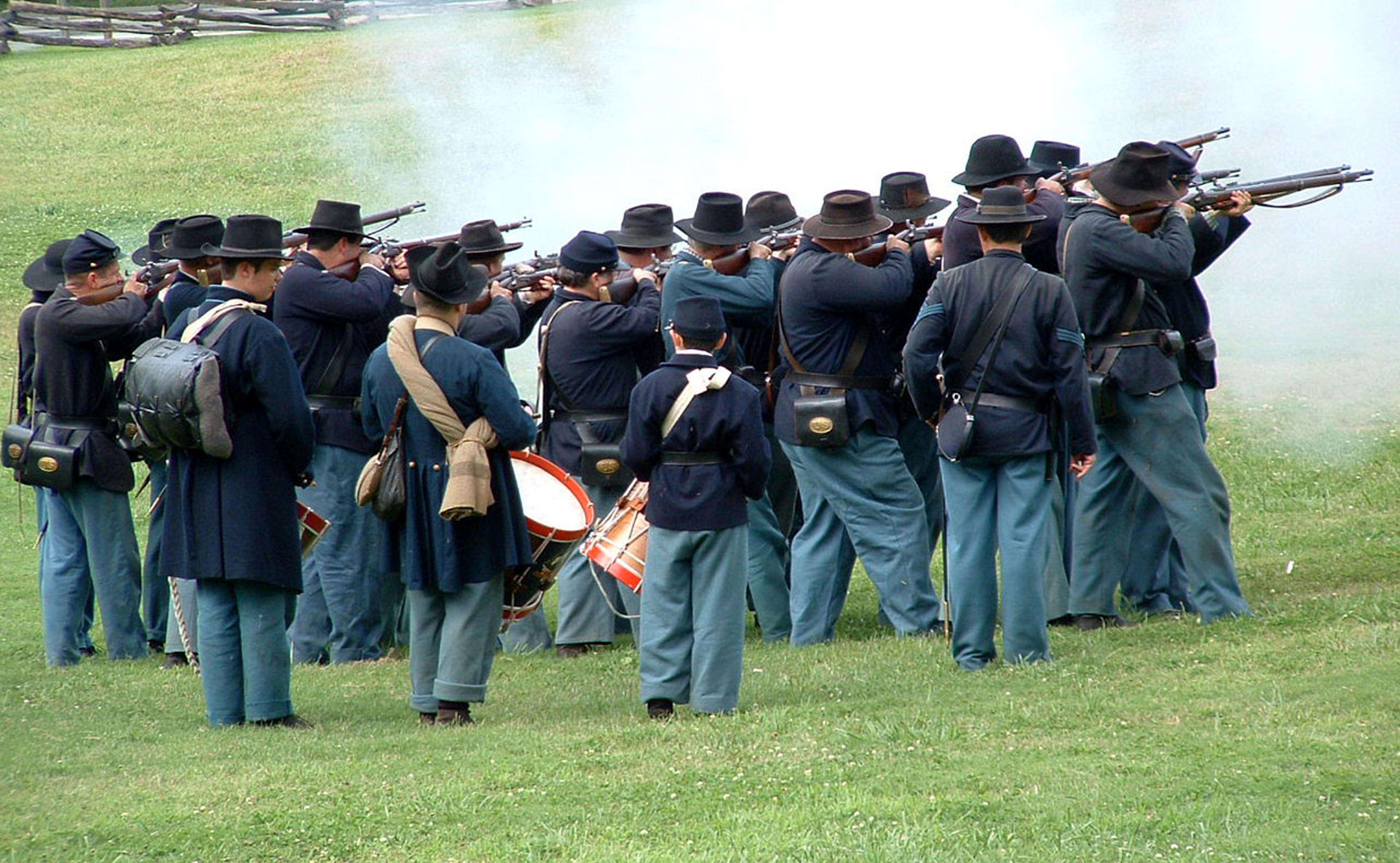 Infantry Demonstration at Kennesaw Mountain.