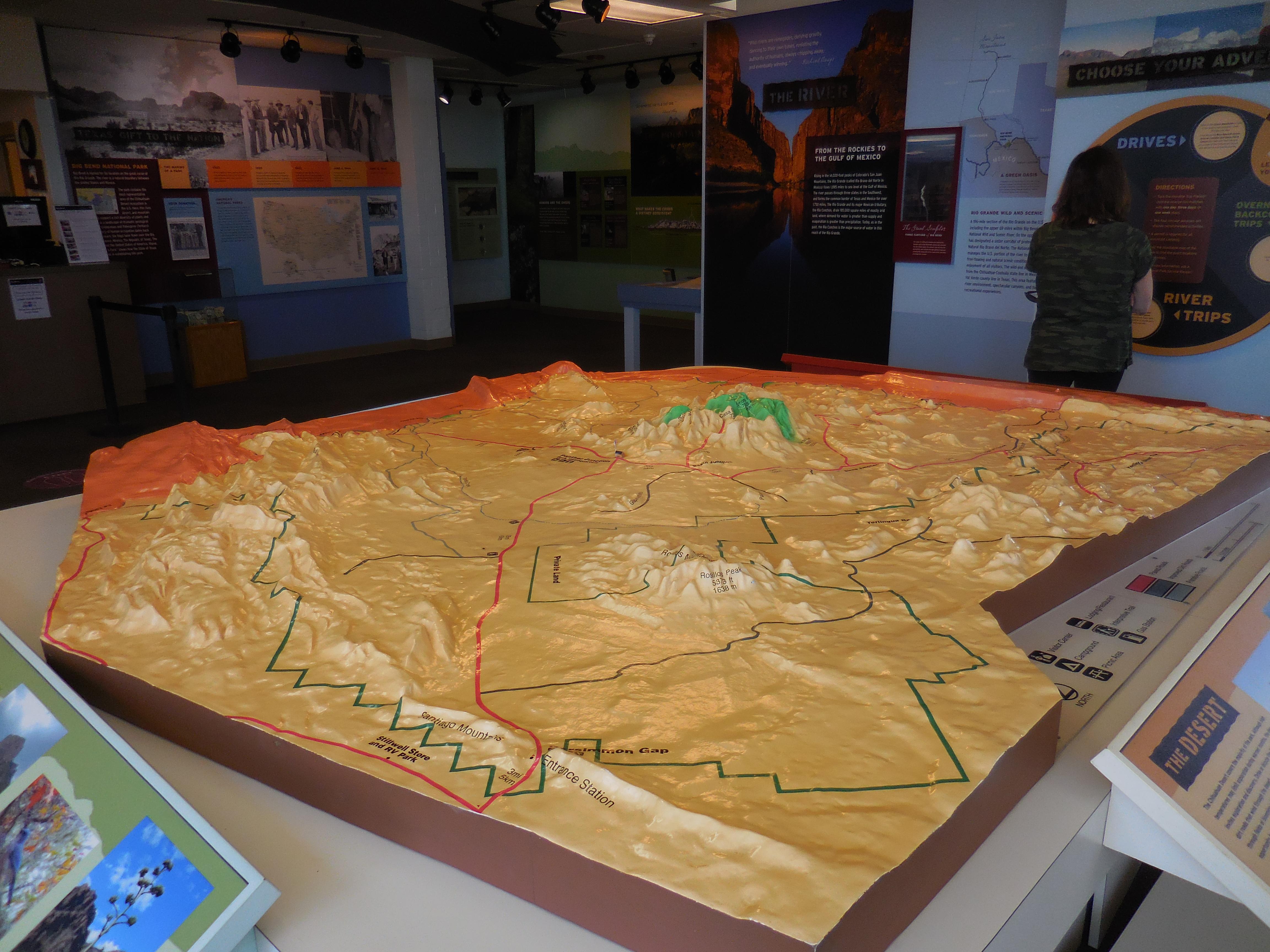 relief map of Big Bend NP