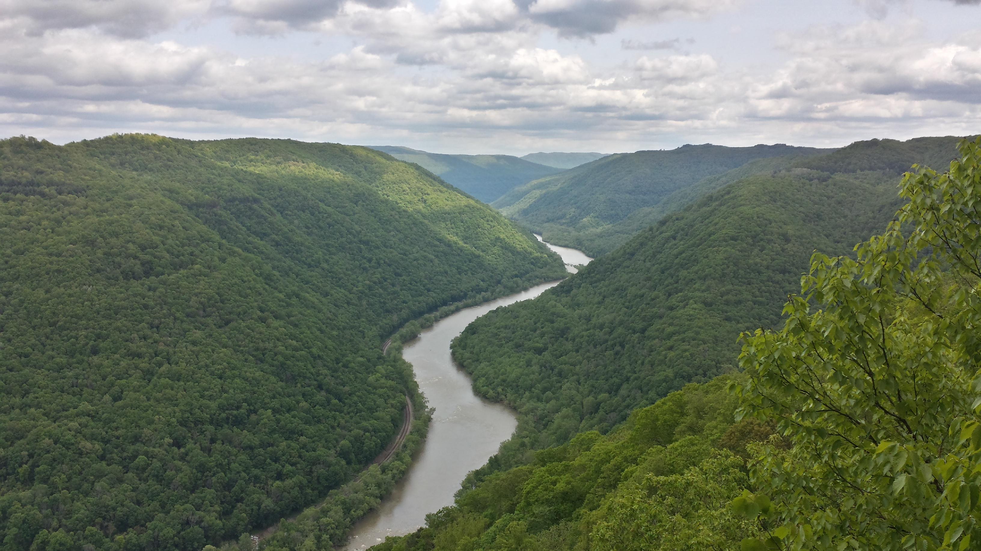 view of river and gorge