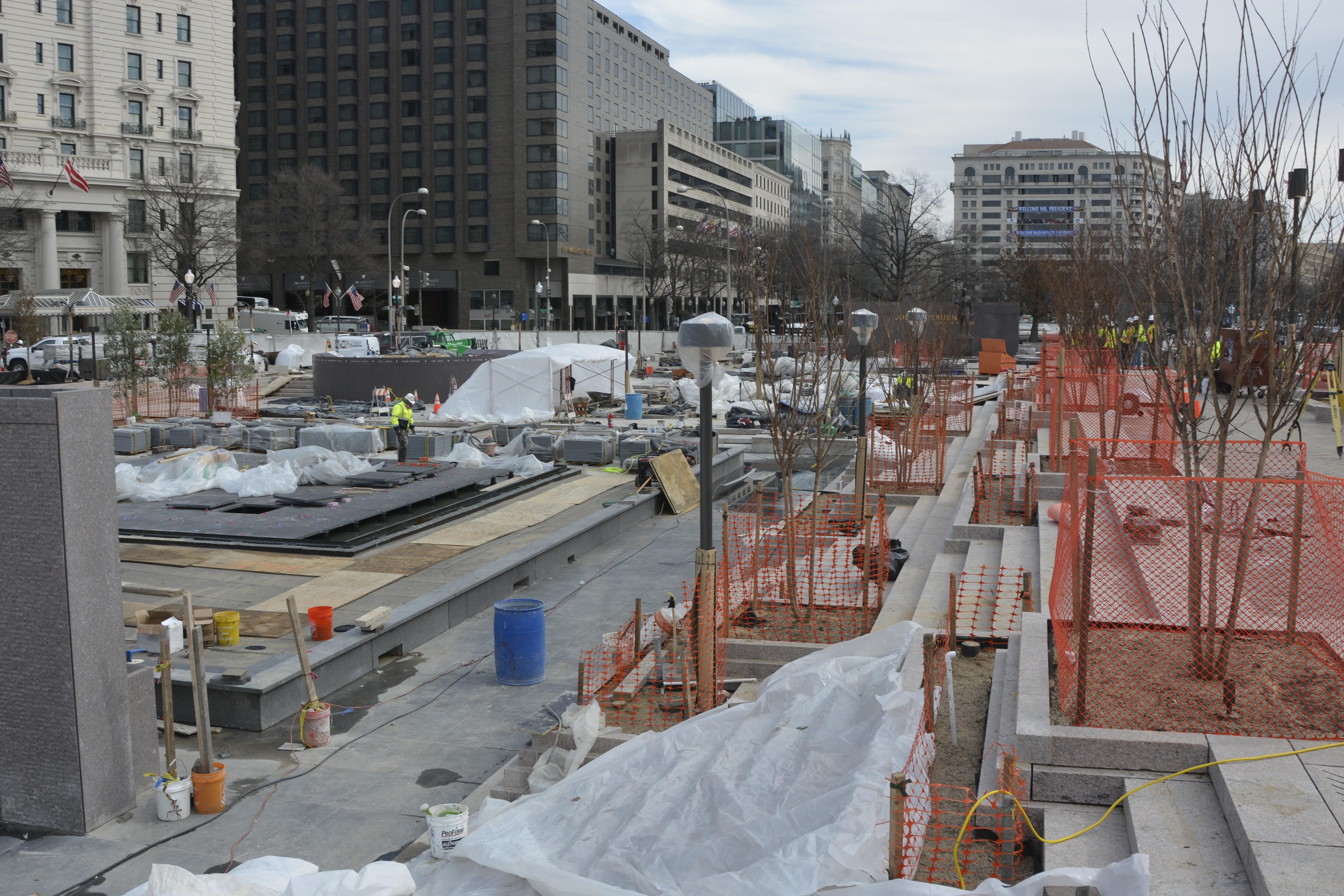 Image of the WWI Memorial under Renovation