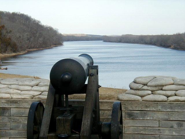 cannon overlooking river