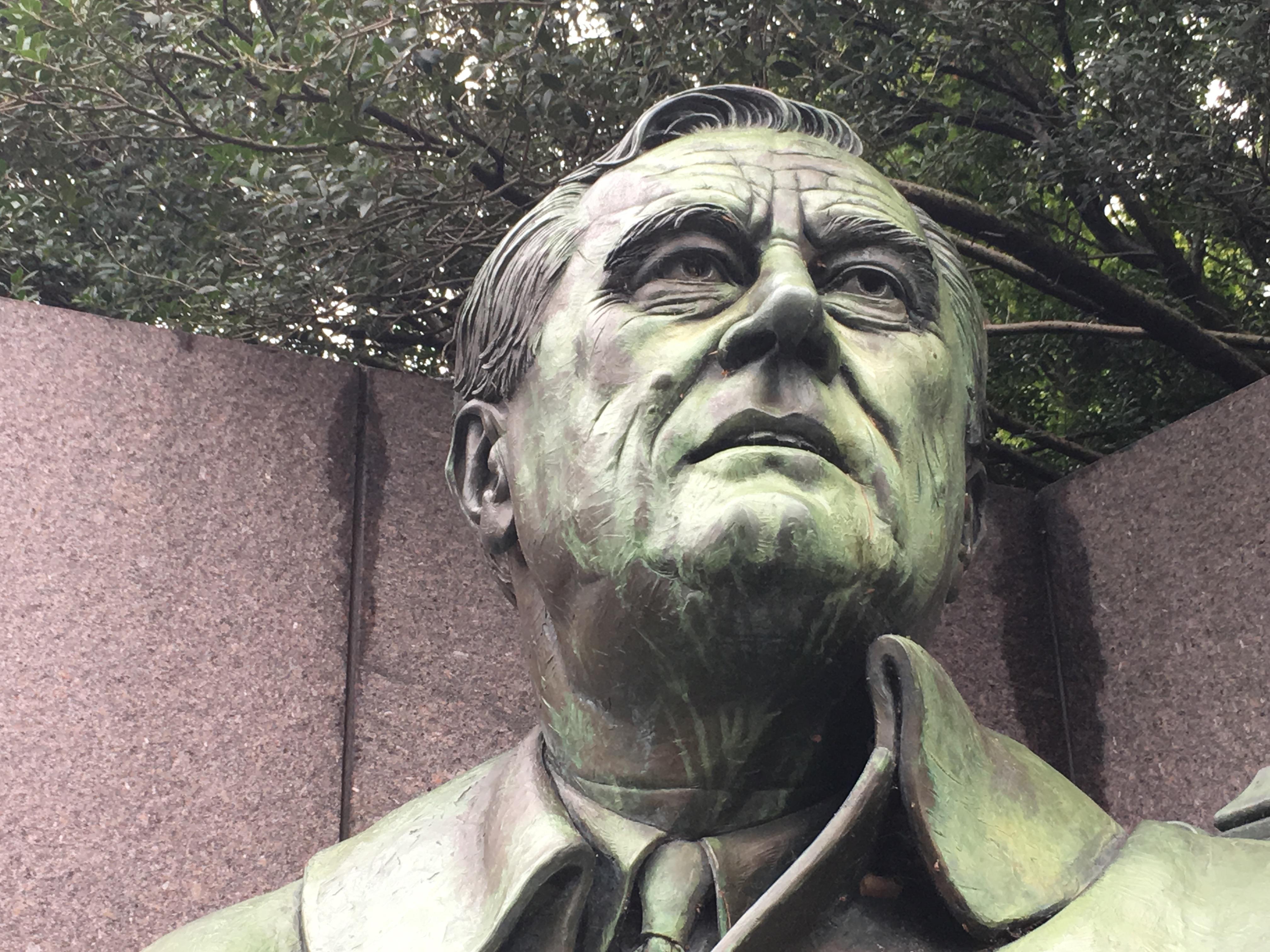 An up-close photo of Franklin Delano Roosevelt Face