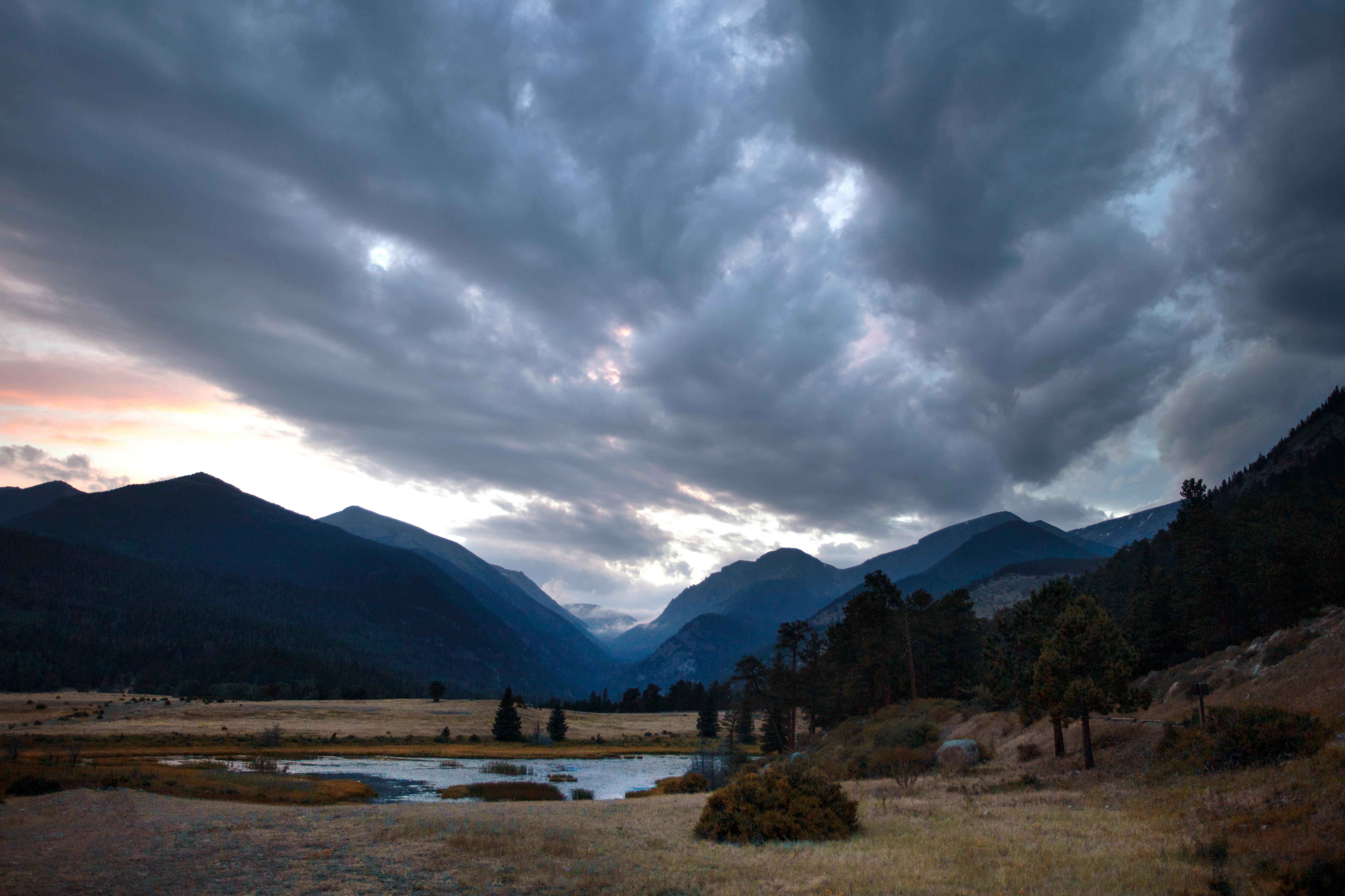 Storm clouds over Sheep Lakes