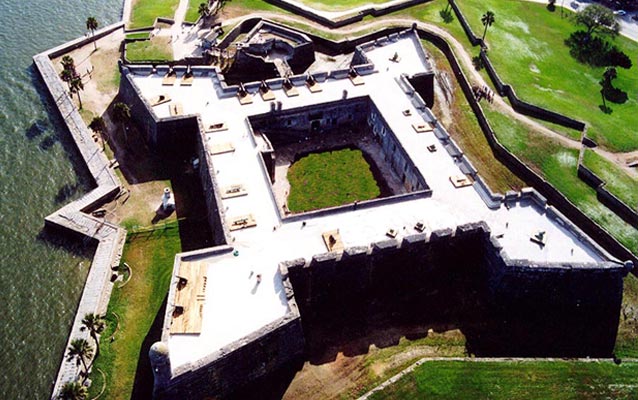 Aerial view of the Castillo de San Marcos Aerial view of the Castillo de San Marcos