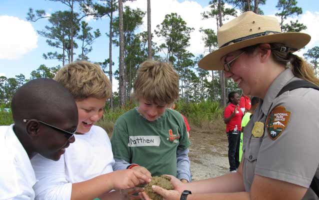 Ranger and students