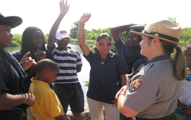 Students answer ranger question
