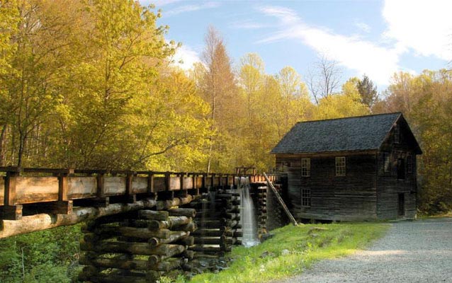 Mingus Mill in autumn.