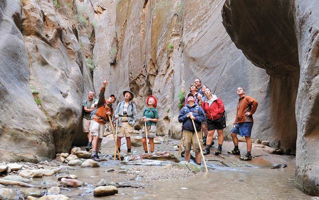 A ZCFI class in The Narrows.