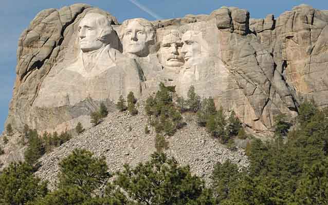 Mount Rushmore is made of many shapes. Mount Rushmore is made of many shapes.