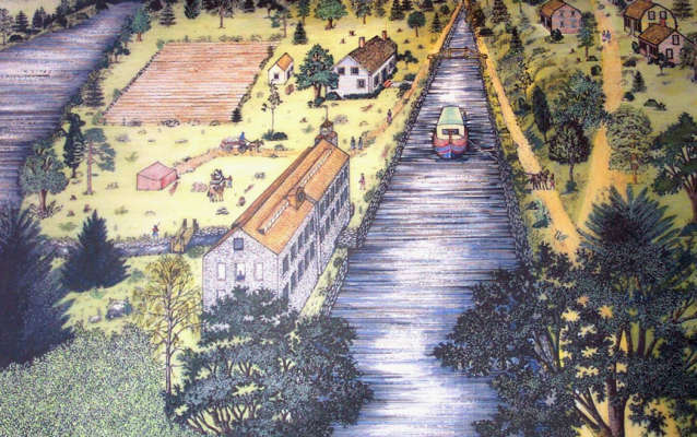 View of Kelly Mill and village c. 1835 View of Kelly Mill and village c. 1835