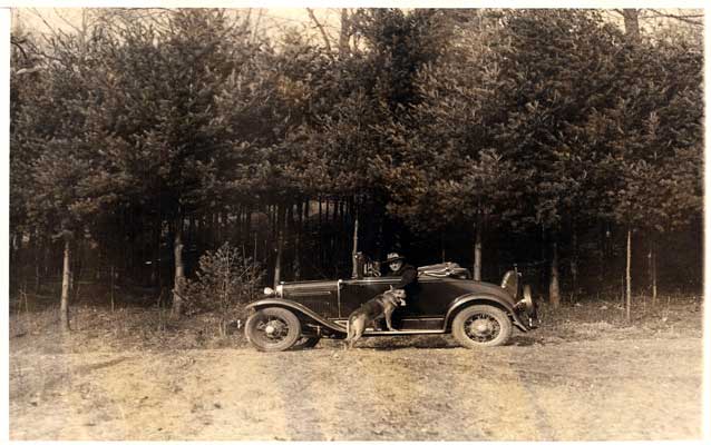 FDR in woods, Hyde Park, NY