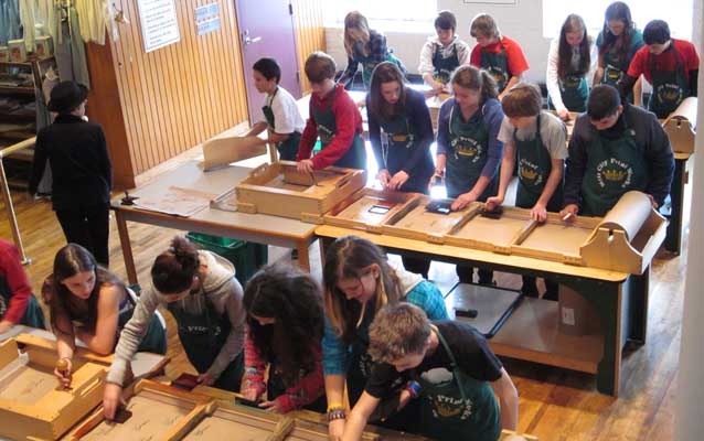Working on an assembly line
