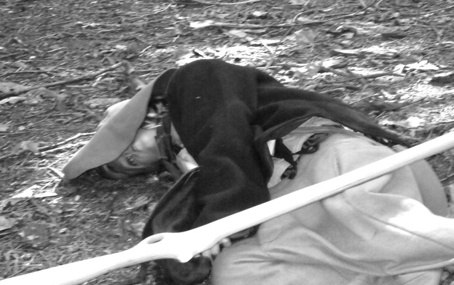 Students Portraying a Wounded Soldier Students Portraying a Wounded Soldier