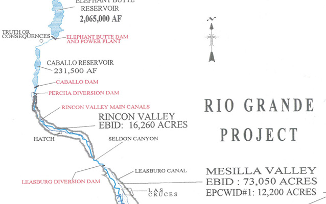 “Rio Grande Project” map from the Bureau of Reclamation