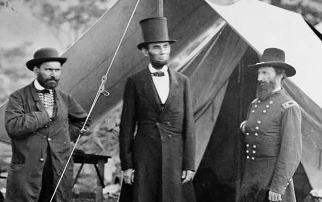 President Lincoln and Major General John A McClemand in Antietam, Maryland. President Lincoln and Major General John A McClemand in Antietam, Maryland.