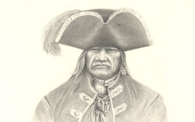 Drawing of American Indian Scarouady Drawing of American Indian Scarouady