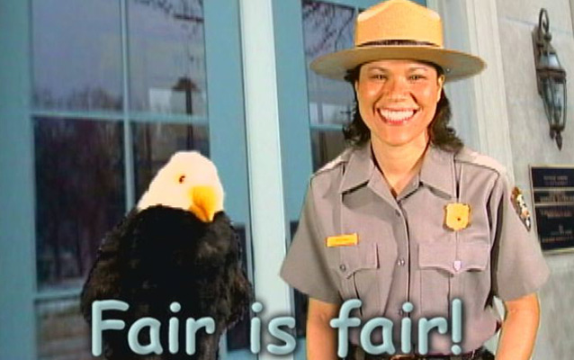 Park Ranger with Allen the Eagle puppet Park Ranger with Allen the Eagle puppet