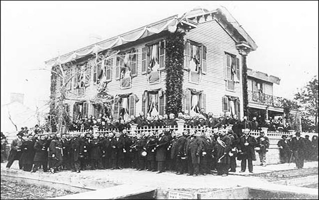 Lincoln Home Draped for Mourning 