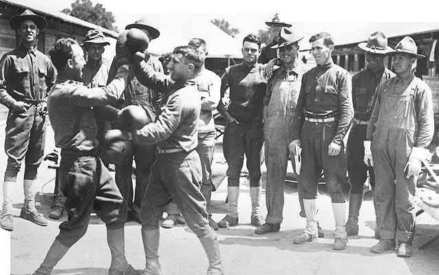 Soldiers boxing at Camp Colt, U.S. Army Tank Training Center, Gettysburg, 1918 Soldiers boxing at Camp Colt, U.S. Army Tank Training Center, Gettysburg, 1918