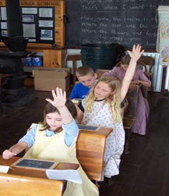 kids attending class in the one room schoolhouse kids attending class in the one room schoolhouse