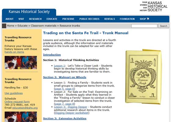 Image of the webpage for Trading on the Trail Image of the webpage for Trading on the Trail