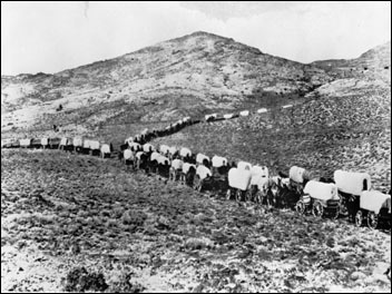 Wagon Train at Glorieta Pass