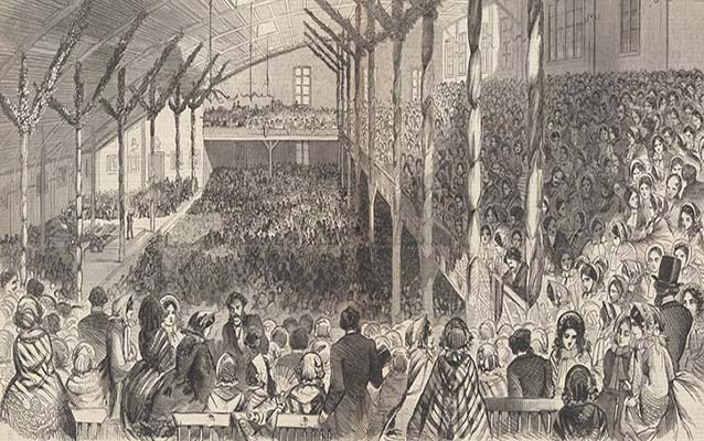 Republican Convention held May 16 - 18, 1860, at the Wigwam in Chicago, Illinois. Library of Congress Republican Convention held May 16 - 18, 1860, at the Wigwam in Chicago, Illinois. Library of Congress