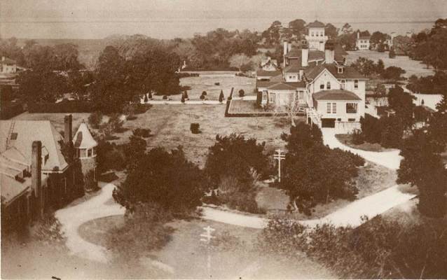 aerial view of the Dungeness Mansion