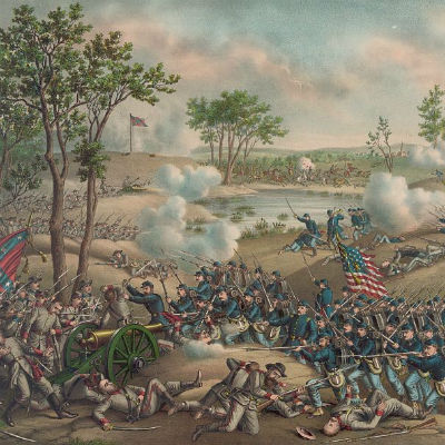 The battle of Cold Harbor. 