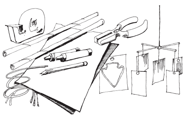 sketch of the materials for making the Mammoth Cave Mobile sketch of the materials for making the Mammoth Cave Mobile